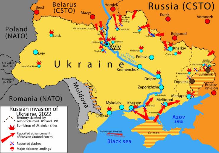 Mappa guerra Ucraina