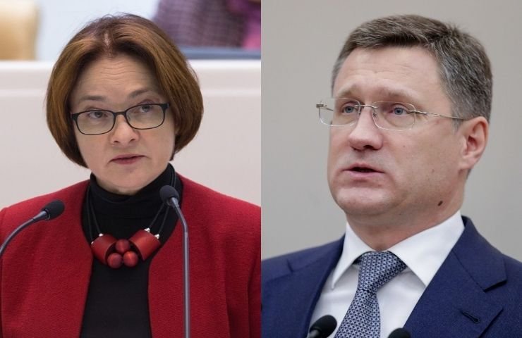 Elvira Nabiullina Alexander Novak gas in rubli Vladimir Putin