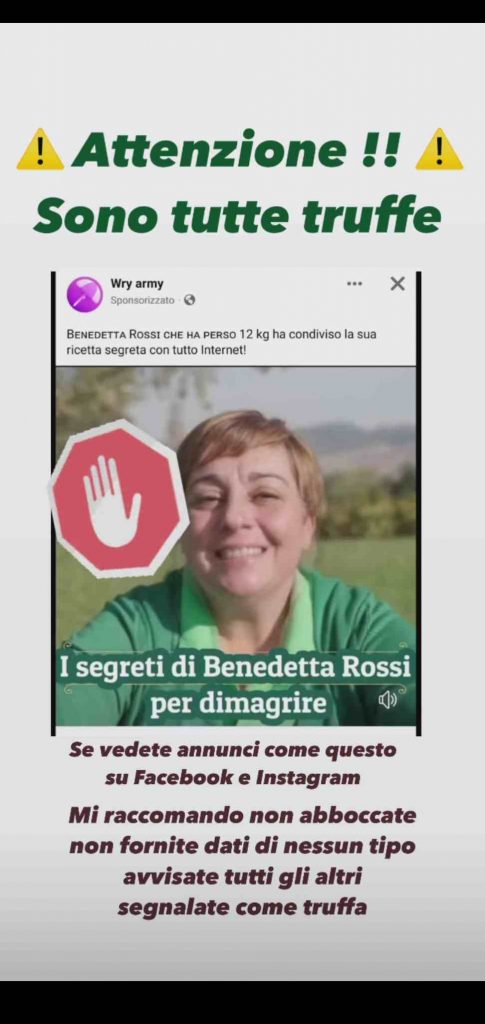 Benedetta Rossi truffata