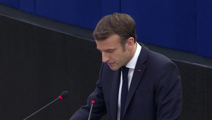 Un discorso di Macron al Parlamento europeo