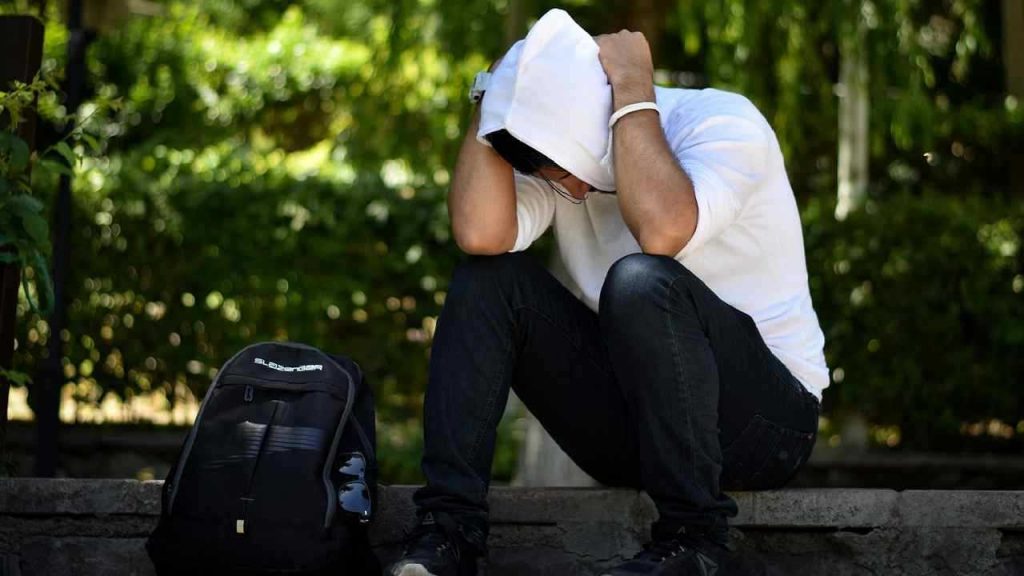 Persona stanca per lo stress