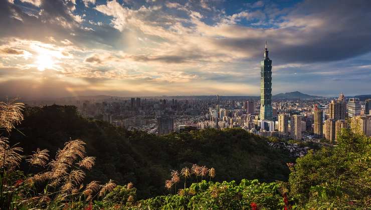 Vista dall'alto di Taipei, a Taiwan