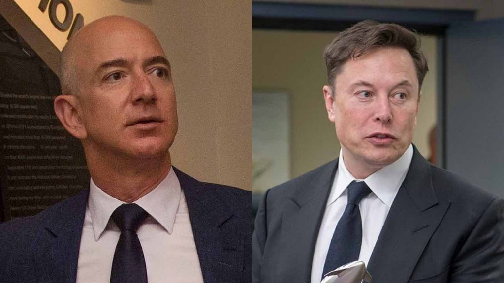 Jeff Bezos e Elon Musk Amazon vs SpaceX