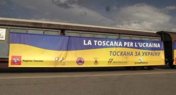 Ucraina, partito da Prato il treno con mille tonnellate di aiuti
