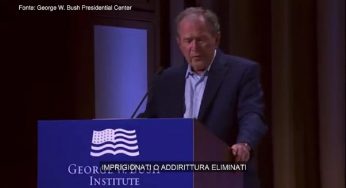 Usa, la gaffe di George W. Bush: “Brutale invasione dell’Iraq…”. VIDEO
