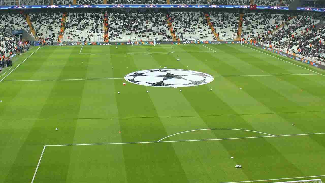 Stadio pronto a ospitare una partita di Champions League