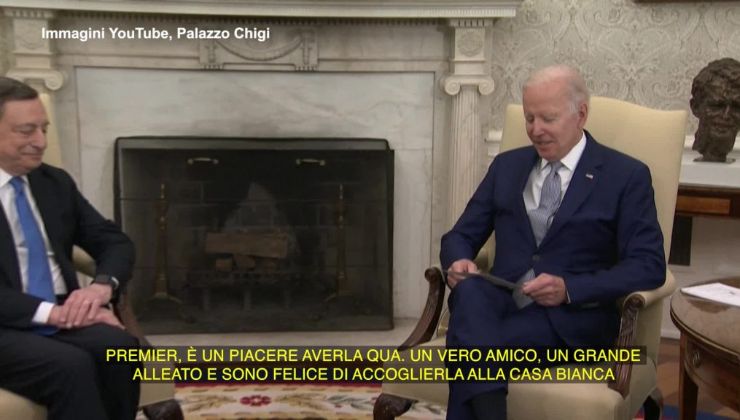 Il colloquio tra Draghi e Biden a Washington