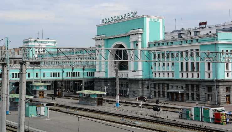 Una stazione ferroviaria in Russia