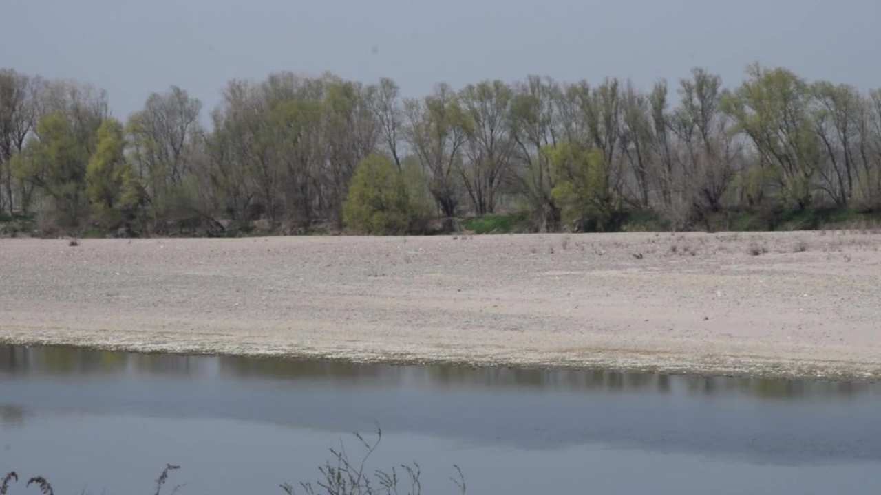 Fiume Po in secca a Piacenza