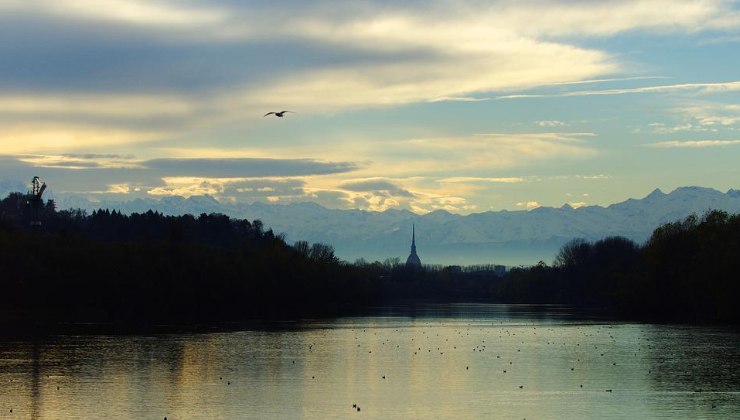 Il fiume Po nei pressi di Torino