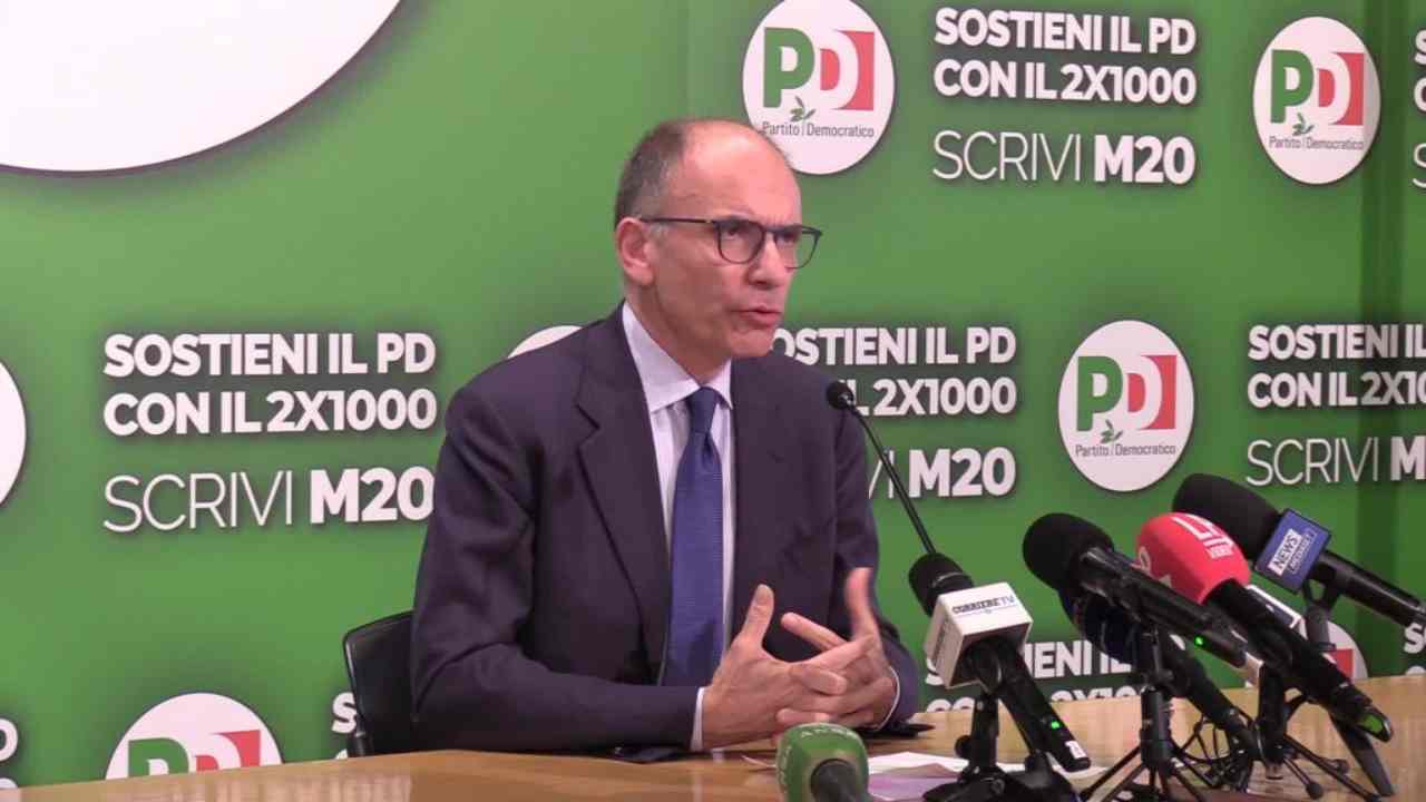 Il segretario del Pd, Enrico Letta