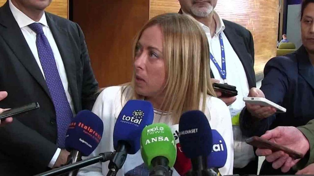 La leader di Fratelli d'Italia, Giorgia Meloni