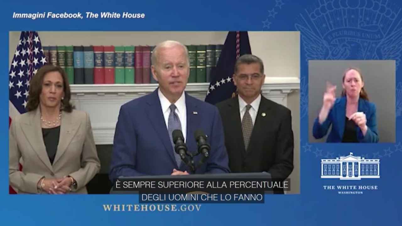 Il presidente Usa Joe Biden in conferenza stampa