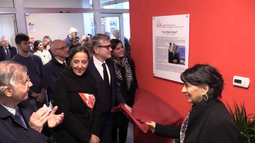 Sassoli omaggiato con una residenza universitaria