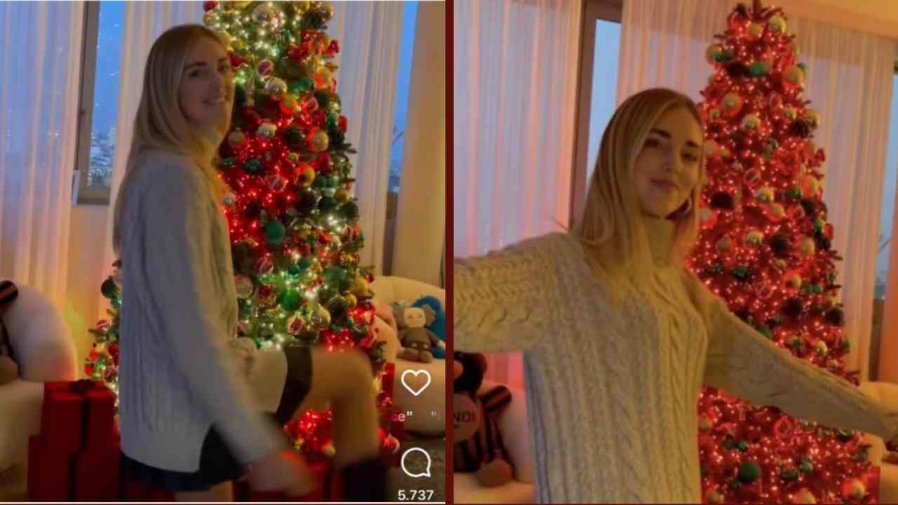 chiara ferragni albero natale