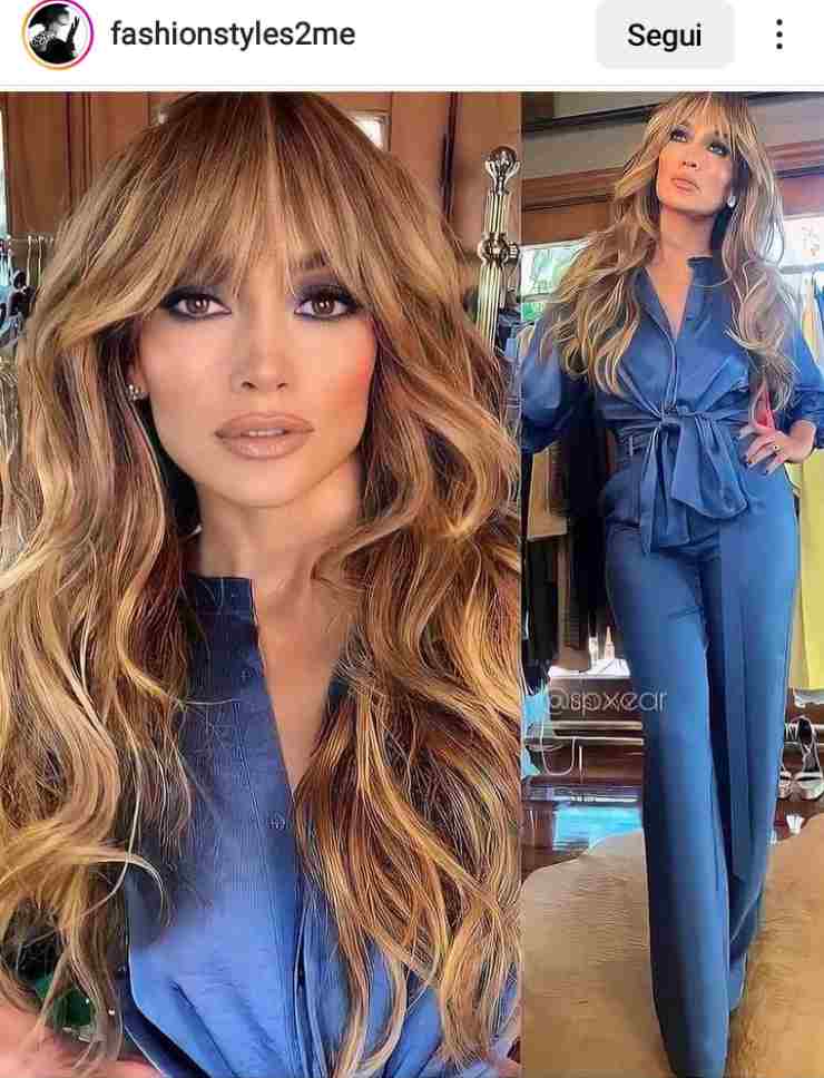 JENNIFER LOPEZ LOOK CON LA FRANGETTA
