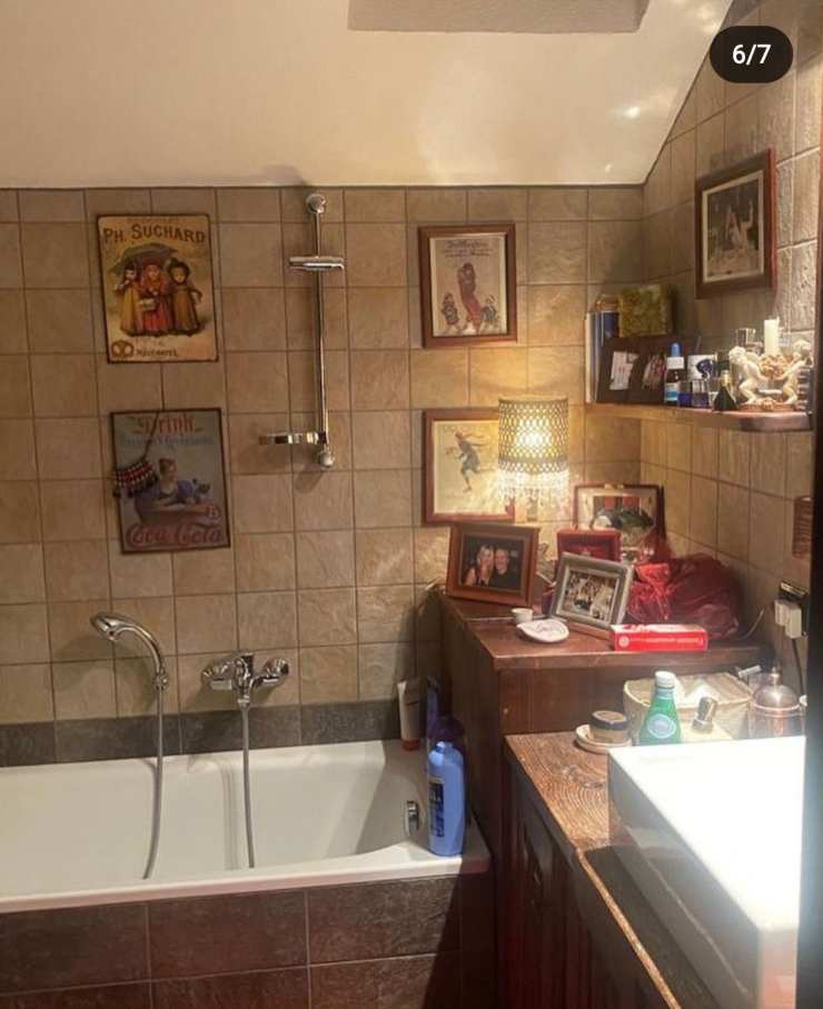 bagno casa in montagna di alba parietti