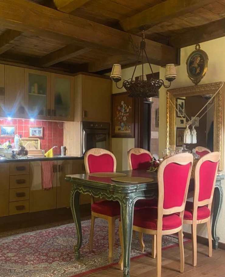 cucina casa in montagna alba parietti