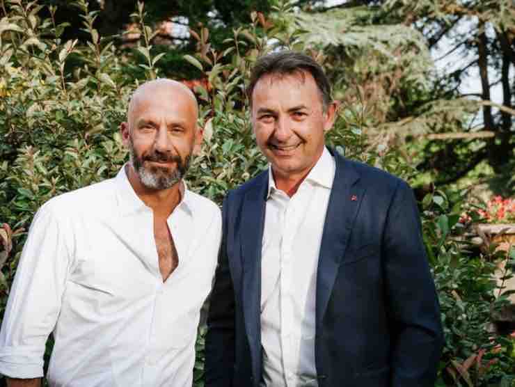 Gianluca Vialli e Massimo Mauro (foto ansa)