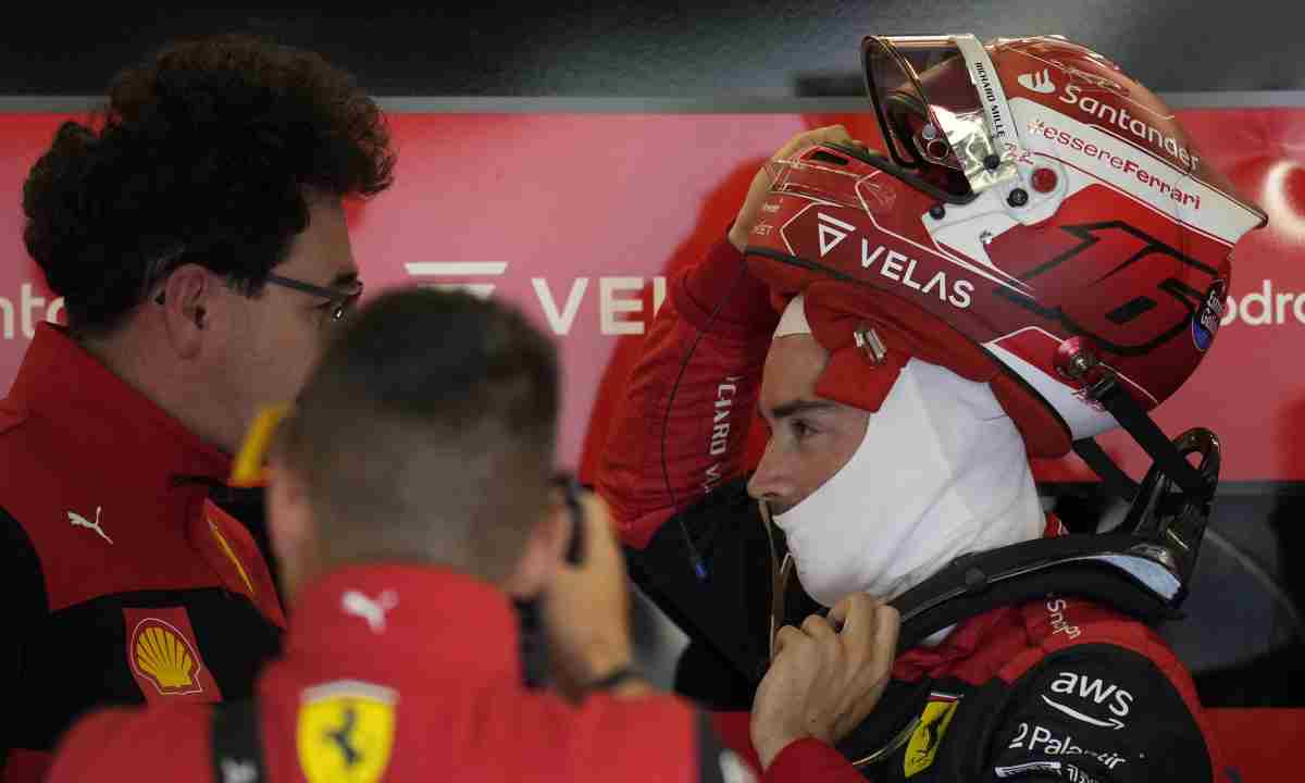 Charles Leclerc e Mattia Binotto