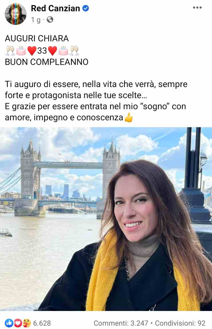 red canzian figlia chiara