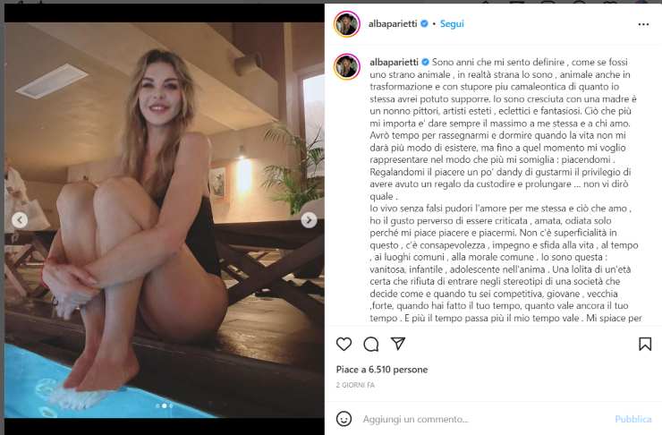 Alba Parietti instagram