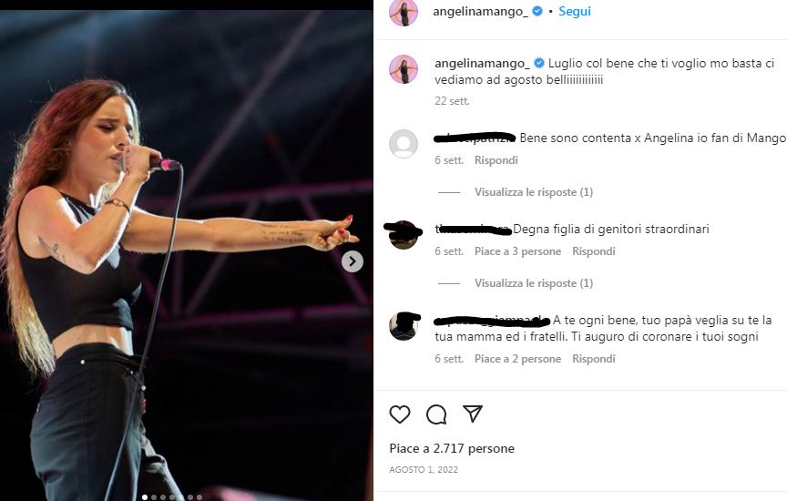 angelina mango fratello