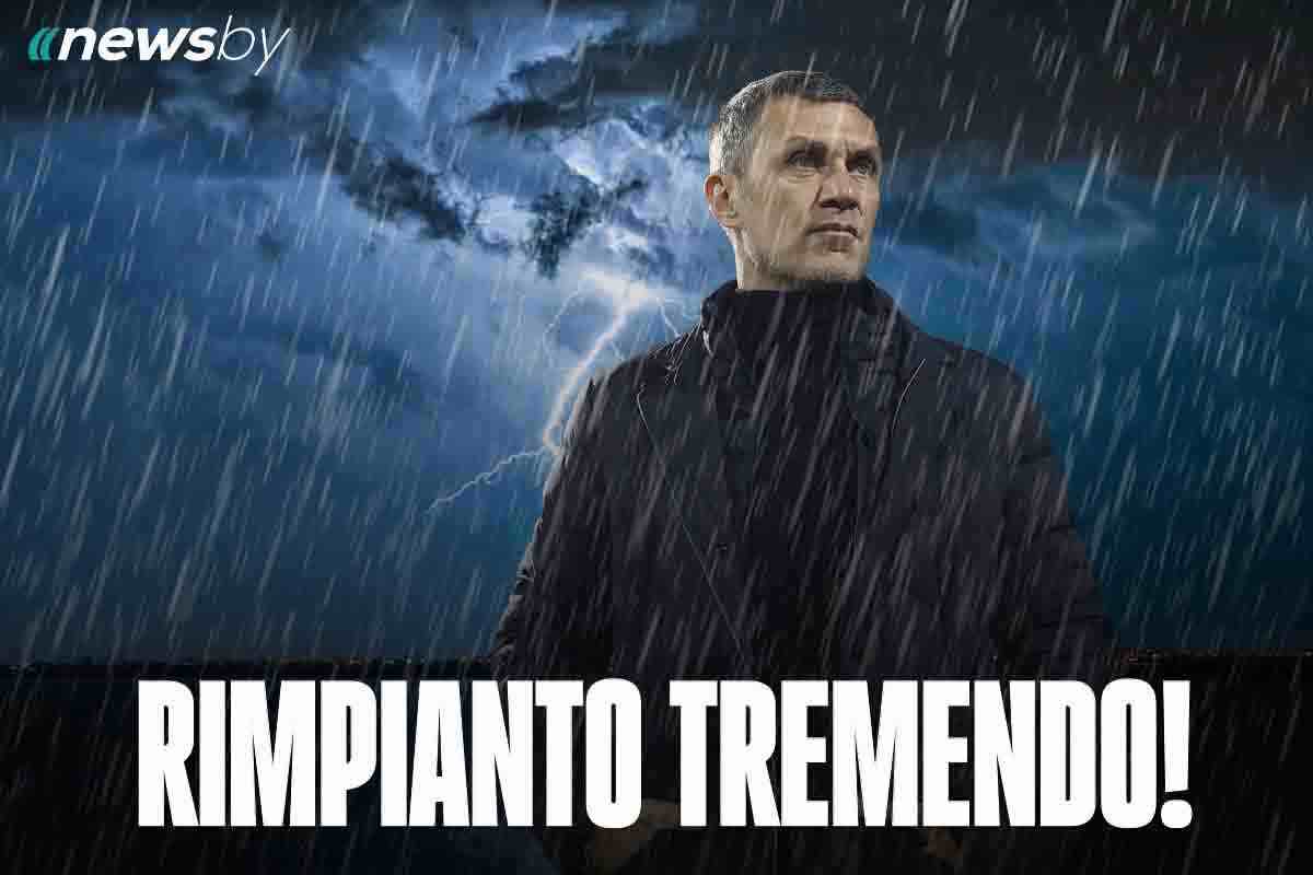 Maldini con la pioggia