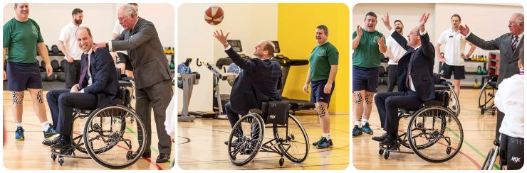 Il principe William gioca a basket sulla sedie a rotelle-newsby
