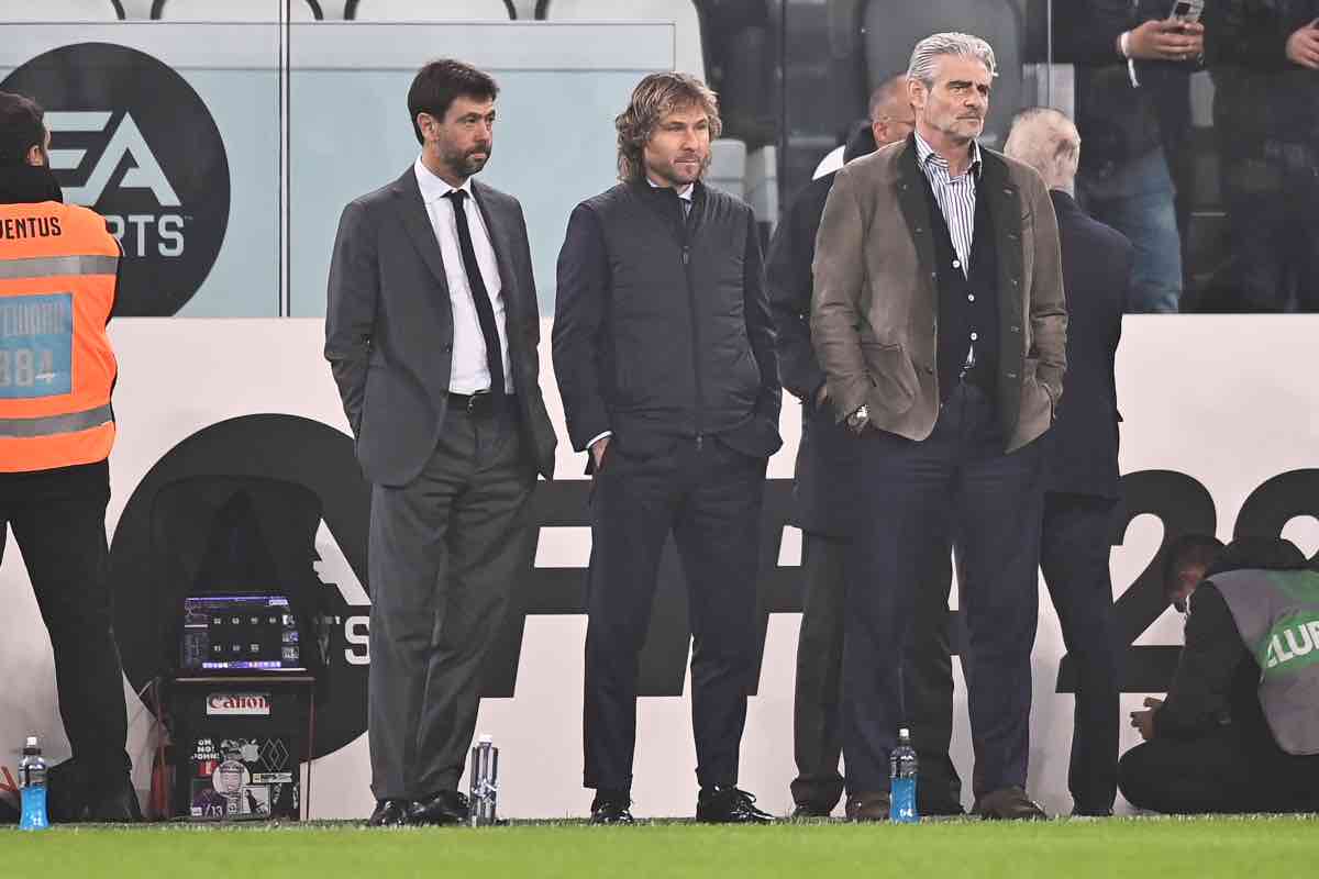 Agnelli, Nedved e Arrivabene a bordo campo