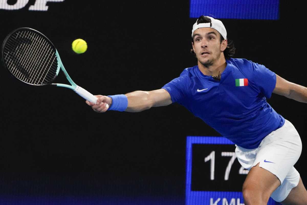 Musetti durante una partita