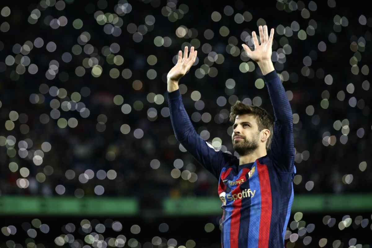 Piqué durante il suo addio al calcio