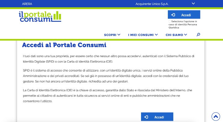 Portale consumi