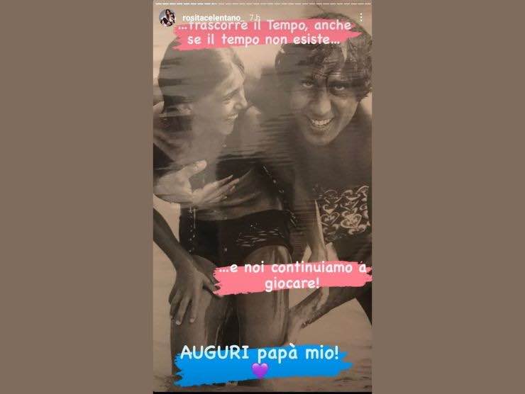 Adriano Celentano e sua figlia Rosita (foto ansa/instagram, newsby)