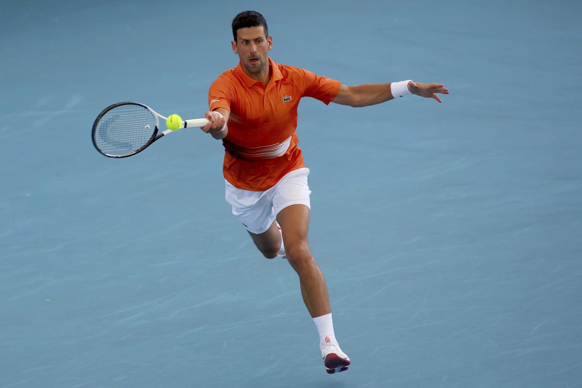 Novak Djokovic in campo