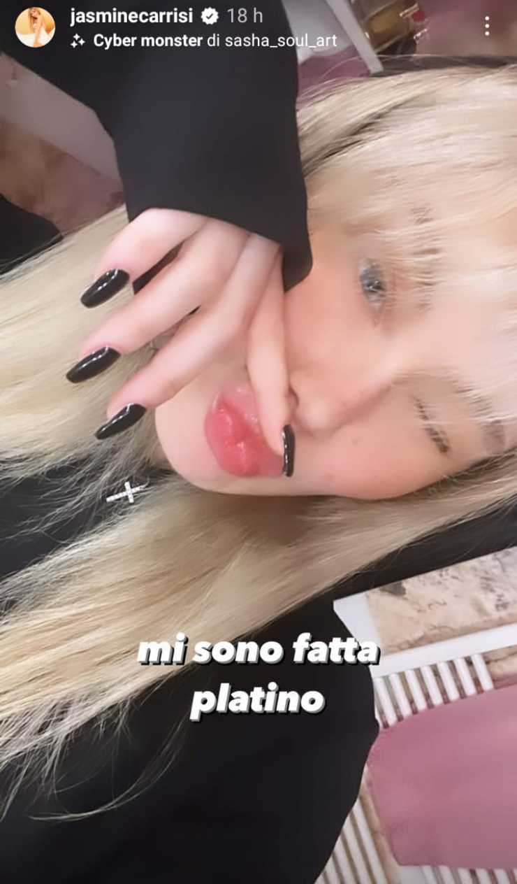 jasmine carrisi biondo platino