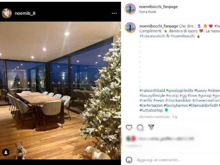 La casa da sogno di Francesco Totti e Noemi Bocchi (foto instagram, newsby)