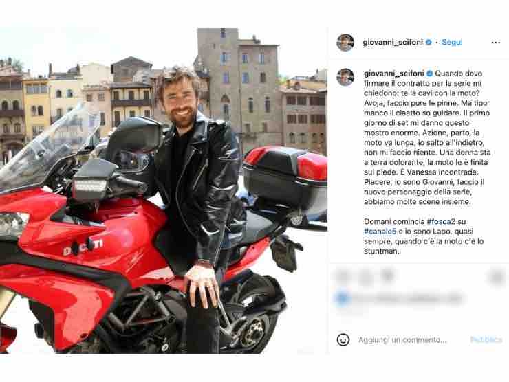 Il post di Giovanni Scifoni (foto instagram, newsby)