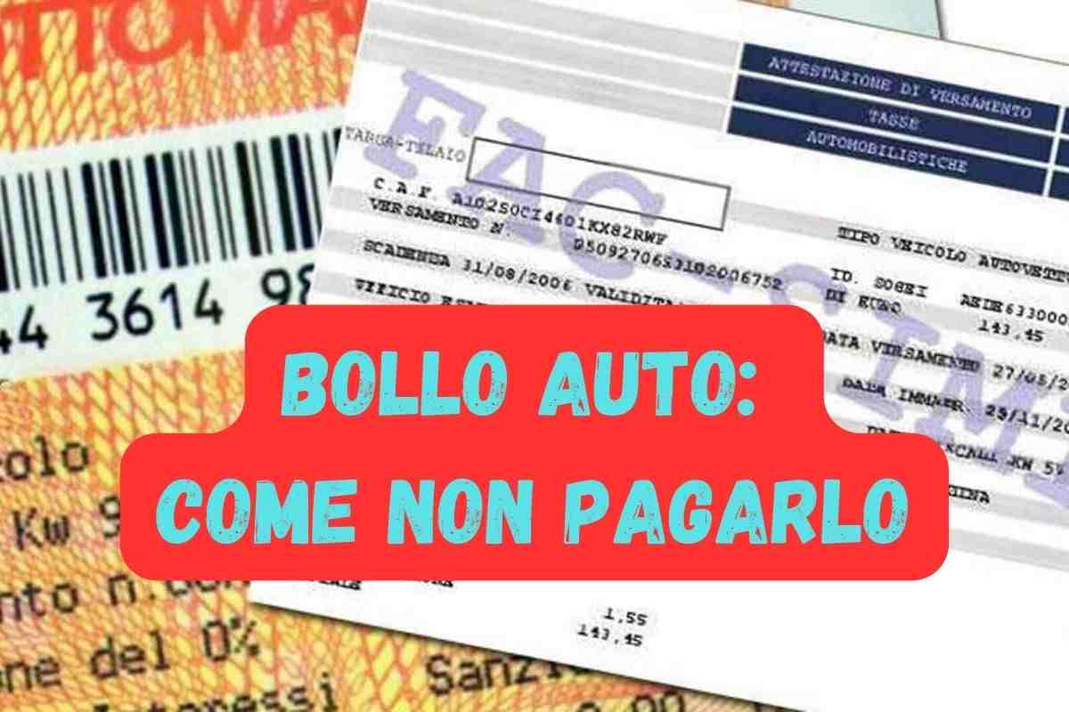 Bollo auto, come non pagarlo