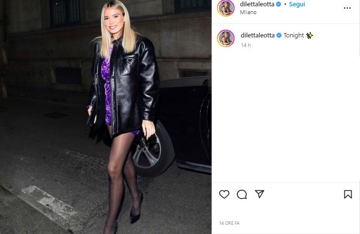 Diletta Leotta gambe in vista