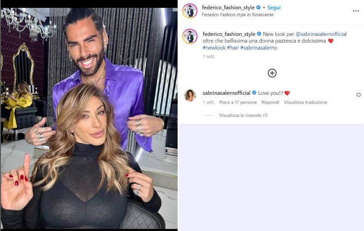 Federico Fashion Style e Sabrina Salerno