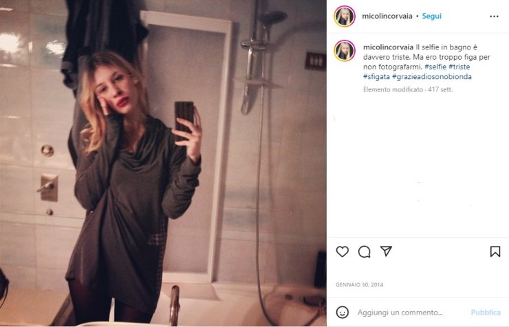Micol Incorvaia com'era