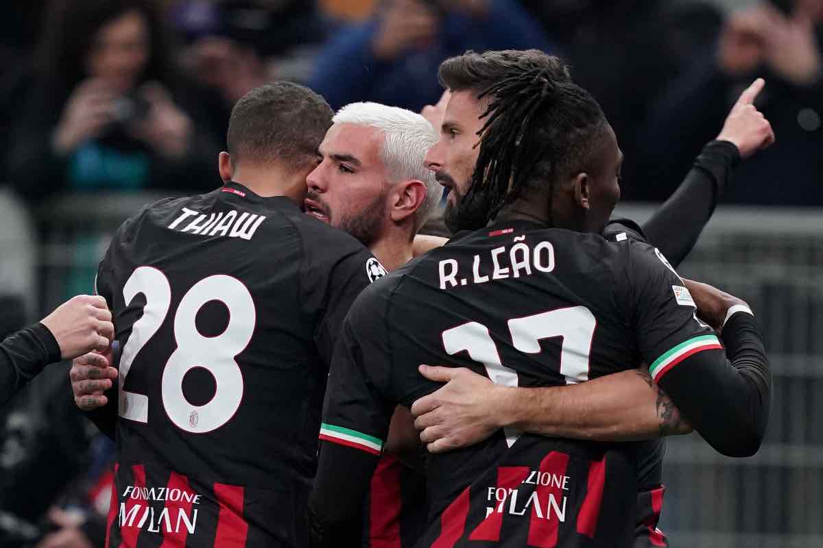 Il Milan esulta contro il Tottenham