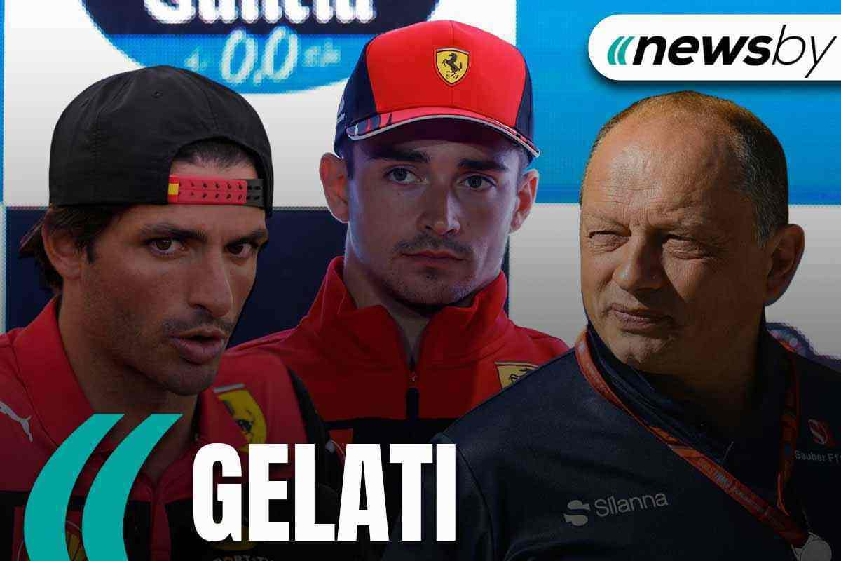 Sainz, Leclerc e Vasseur