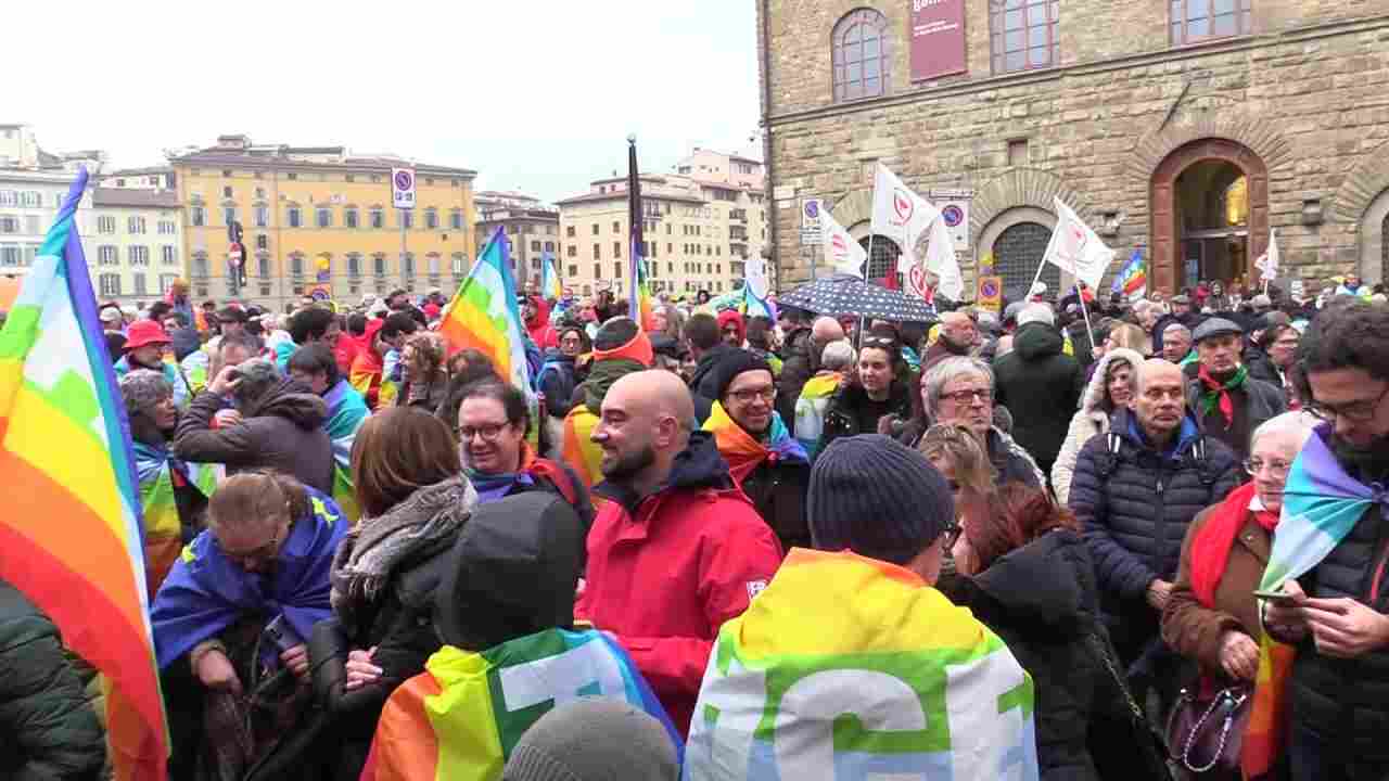 Ucraina, il flash mob a Firenze