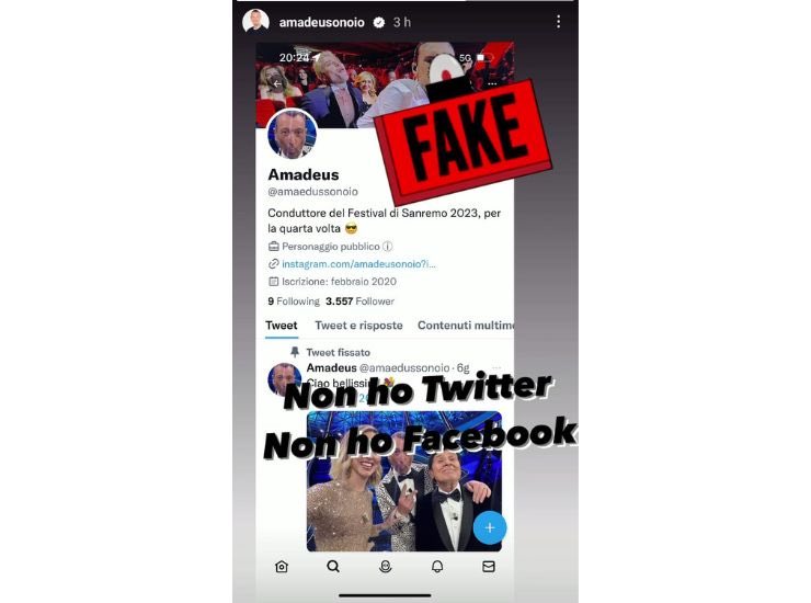 amadeus profilo fake
