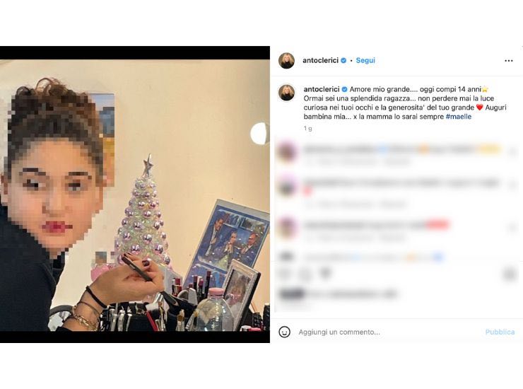 antonella clerici e la figlia maelle