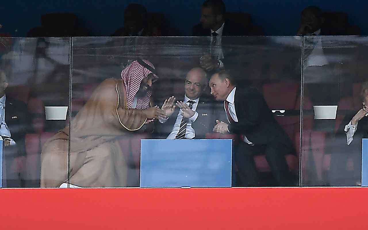 infantino fifa bin salman putin mondiali 2018