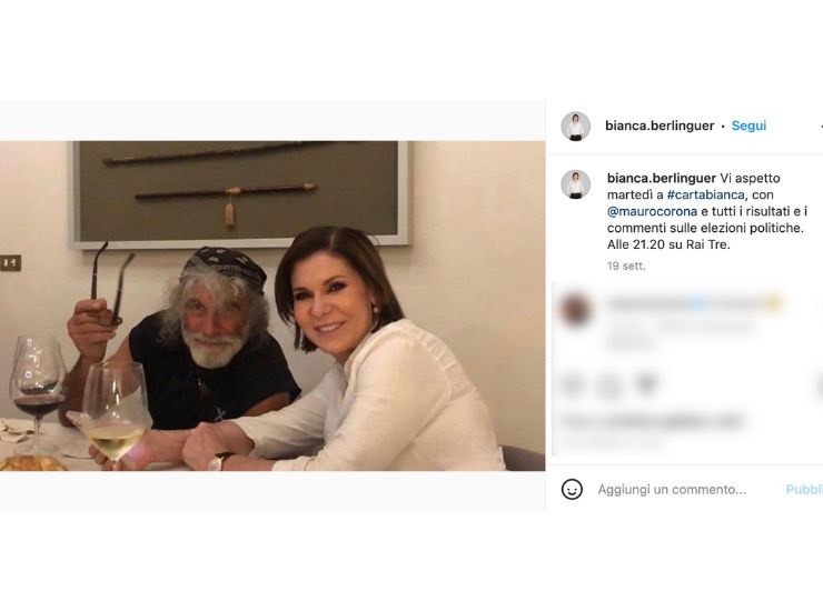 Mauro Corona Bianca Berlinguer