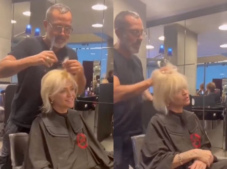 paola barale nel salone di bellezza
